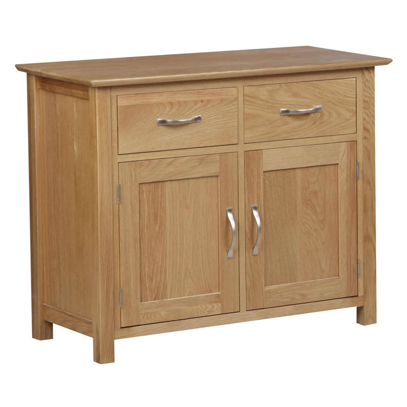 Modern eiken dressoir met 2 deuren en 2 lades