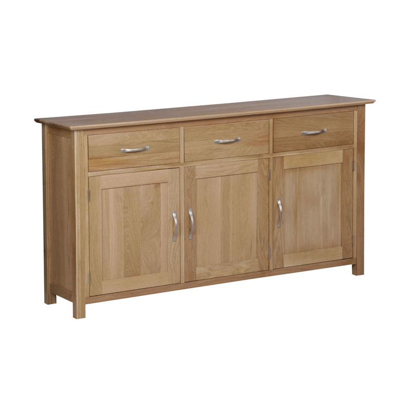 Modern eiken dressoir met 3 deuren en 3 lades