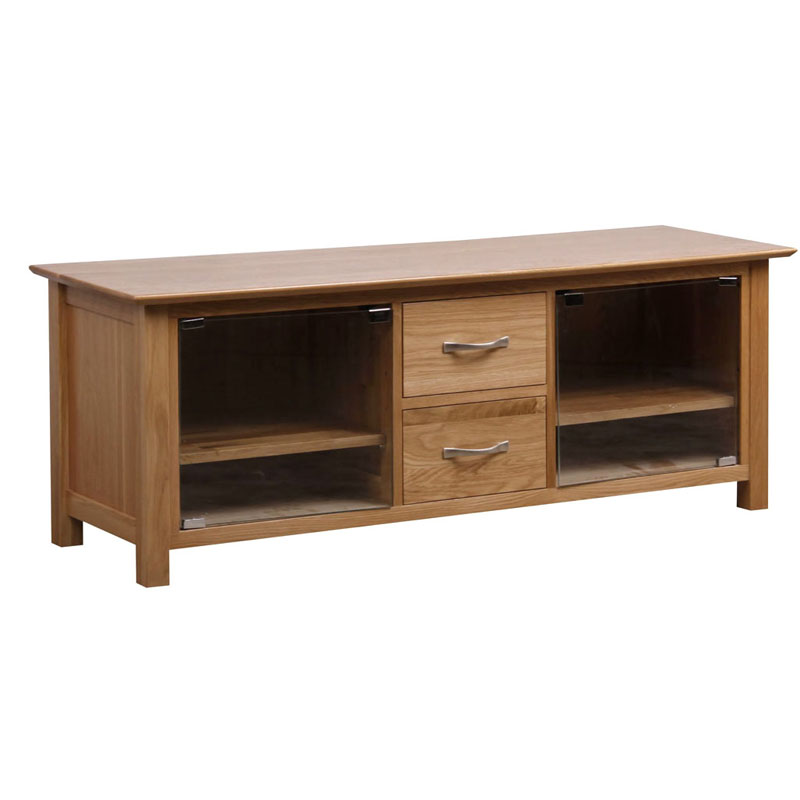 Moderne eikenhouten entertainmentunit